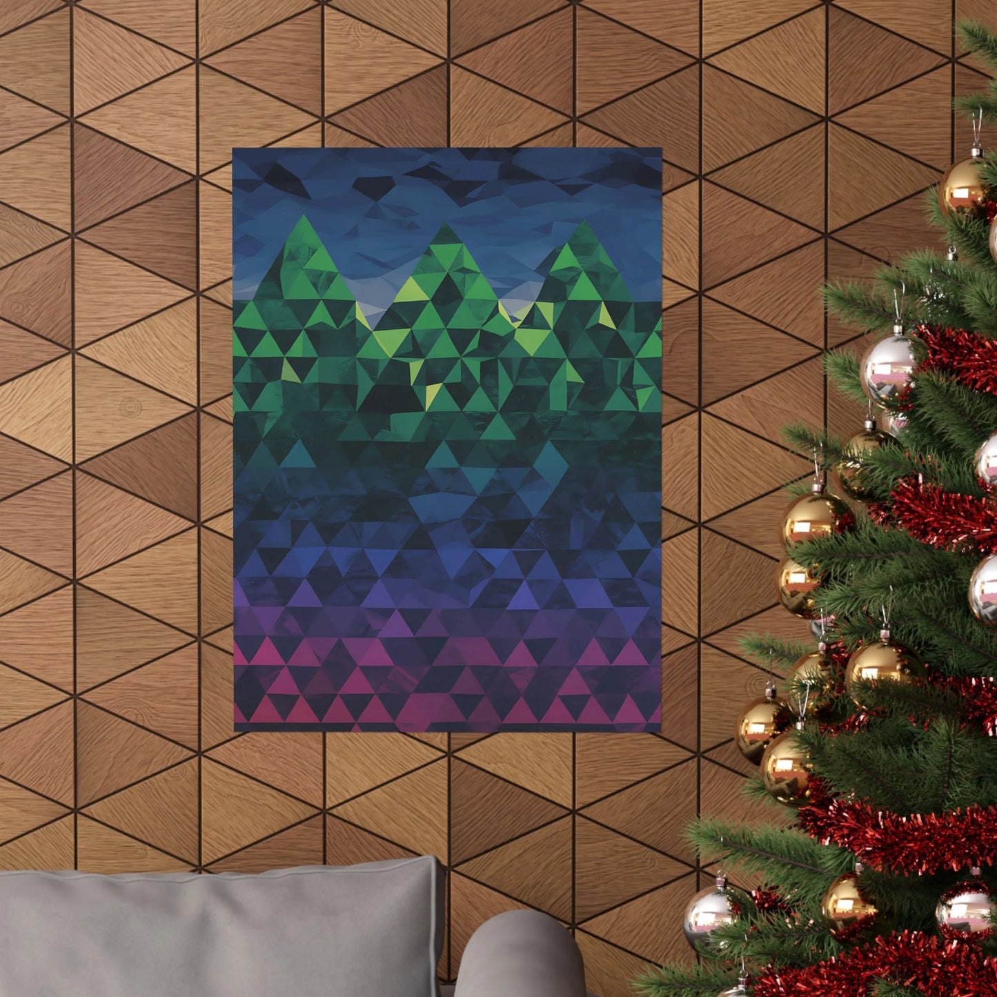 Abstract Mountain Matte Vertical Poster 2025 - Iron Phoenix GHG