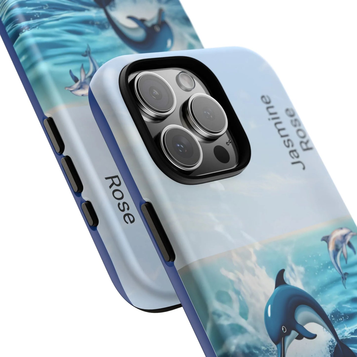Personalized Phone Case with Dolphin Design, Ocean Vibes, Customizable Gift, Beach Lover Accessory, Ideal for Birthdays, Summer