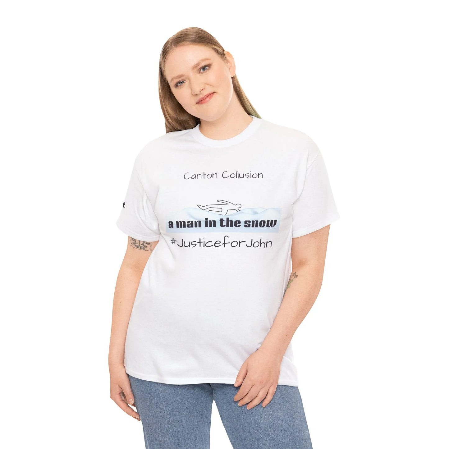 Canton Collusion Man in the snow justice t-shirt Tee 2025