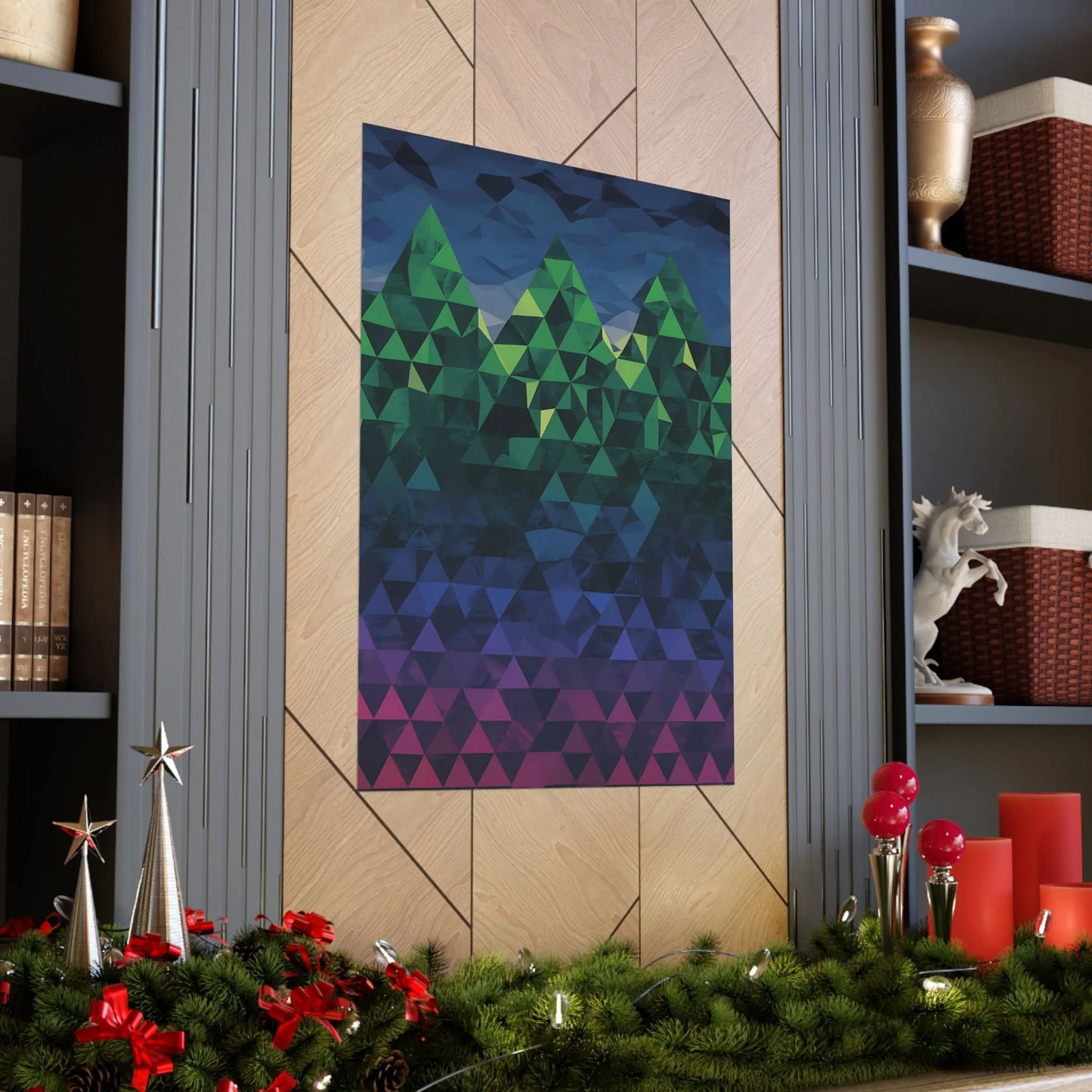 Abstract Mountain Matte Vertical Poster 2025 - Iron Phoenix GHG