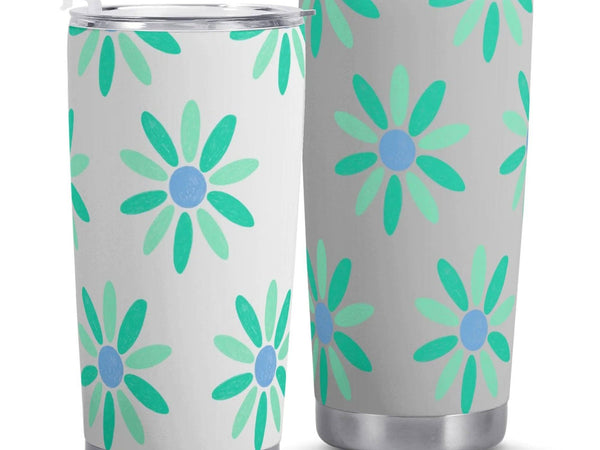 "Daisy" Floral Travel Mug (20oz) | Iron Phoenix GHG - Iron Phoenix GHG
