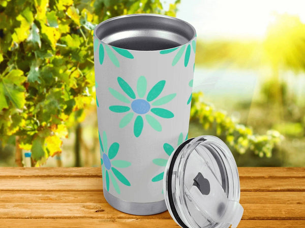 "Daisy" Floral Travel Mug (20oz) | Iron Phoenix GHG - Iron Phoenix GHG