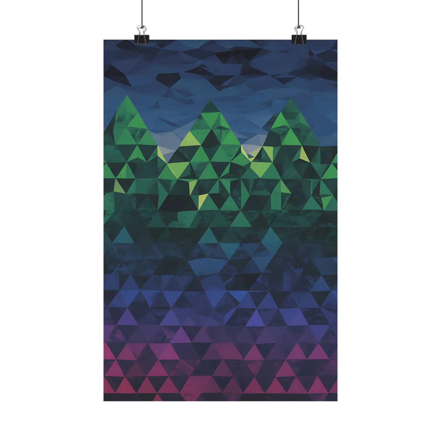 Abstract Mountain Matte Vertical Poster 2025 - Iron Phoenix GHG