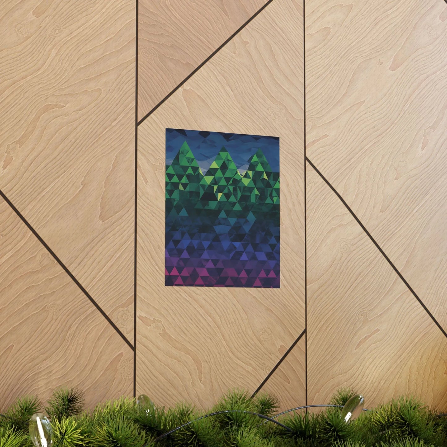 Abstract Mountain Matte Vertical Poster 2025 - Iron Phoenix GHG