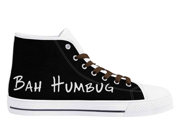 Mens Not Today Santa Canvas High Top Shoes with Rubber Outsole