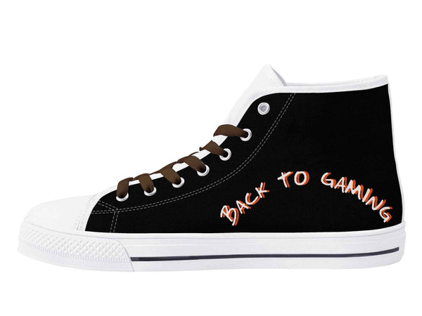 Mens Not Today Santa Canvas High Top Shoes with Rubber Outsole