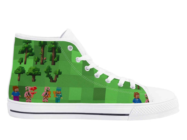 Survival Game Style Rubber High Top Canvas Shoes for Men and Women