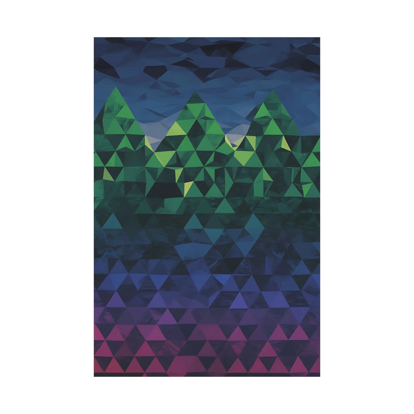 Abstract Mountain Matte Vertical Poster 2025 - Iron Phoenix GHG
