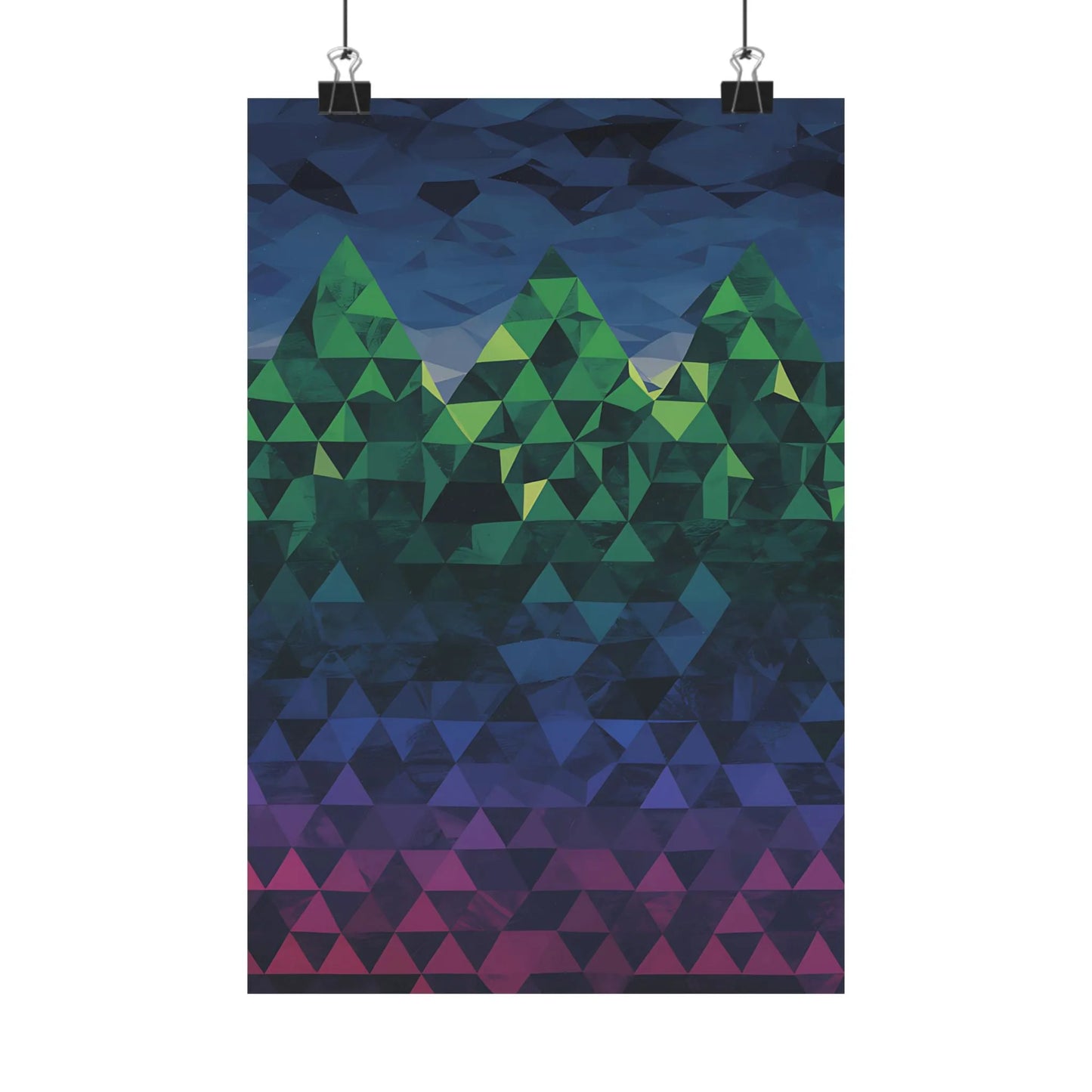Abstract Mountain Matte Vertical Poster 2025 - Iron Phoenix GHG