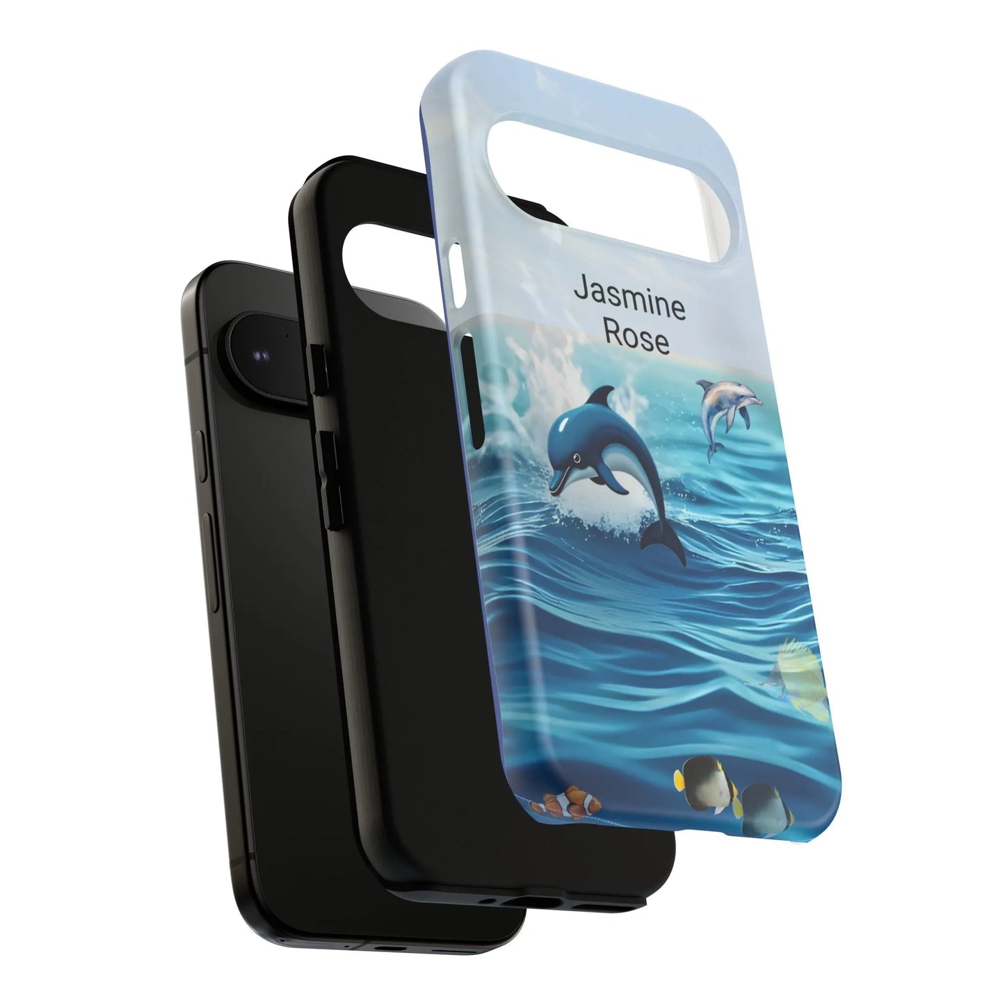 Personalized Phone Case with Dolphin Design, Ocean Vibes, Customizable Gift, Beach Lover Accessory, Ideal for Birthdays, Summer