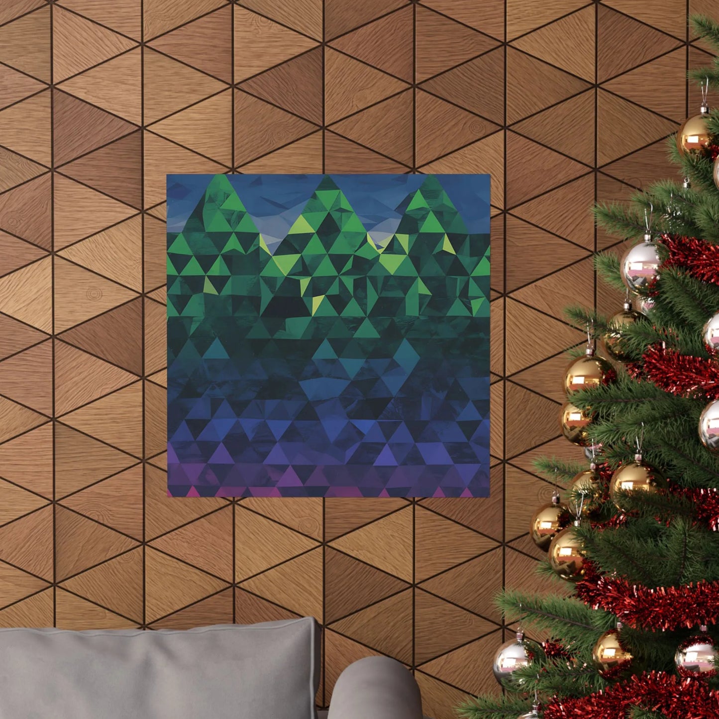 Abstract Mountain Matte Vertical Poster 2025 - Iron Phoenix GHG