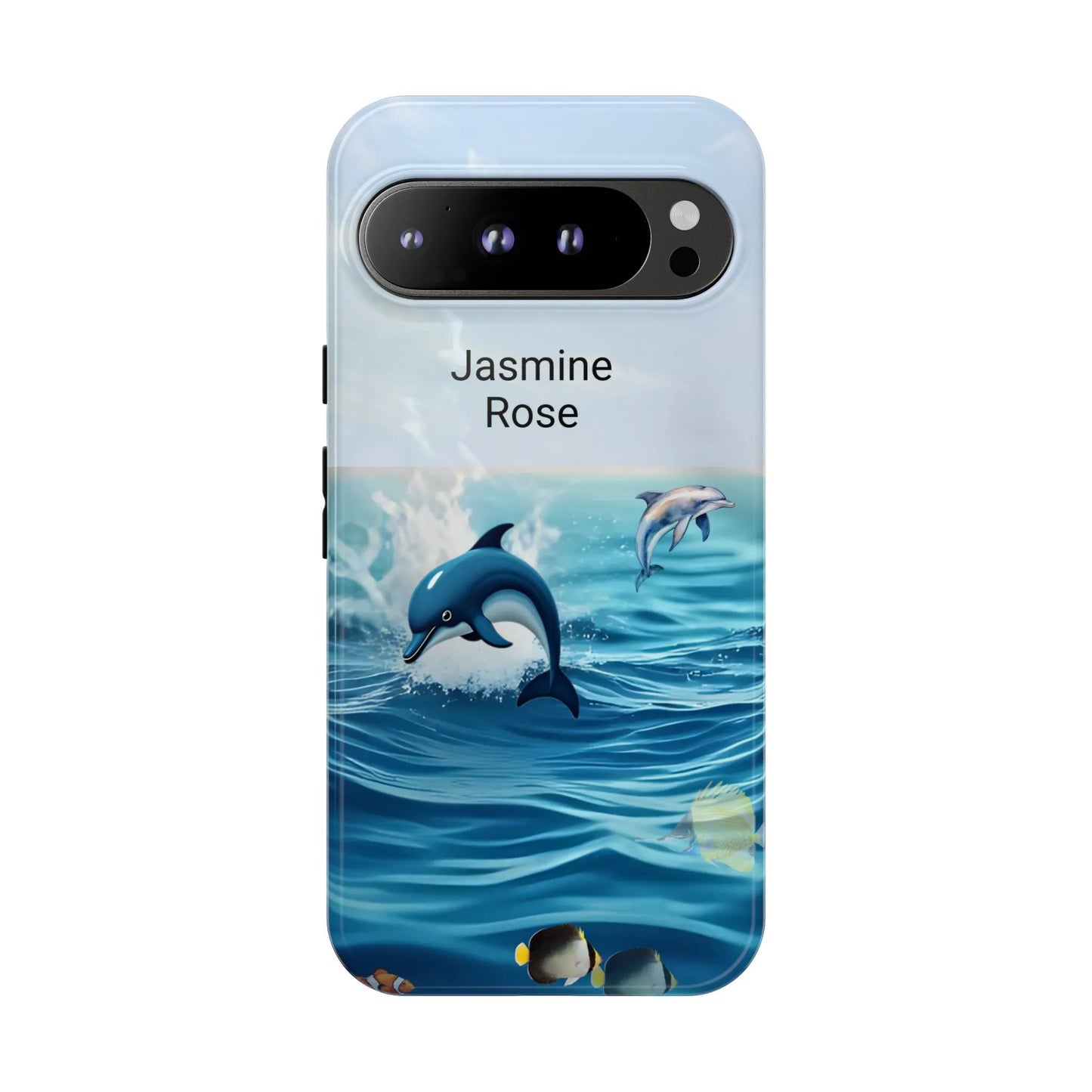 Personalized Phone Case with Dolphin Design, Ocean Vibes, Customizable Gift, Beach Lover Accessory, Ideal for Birthdays, Summer
