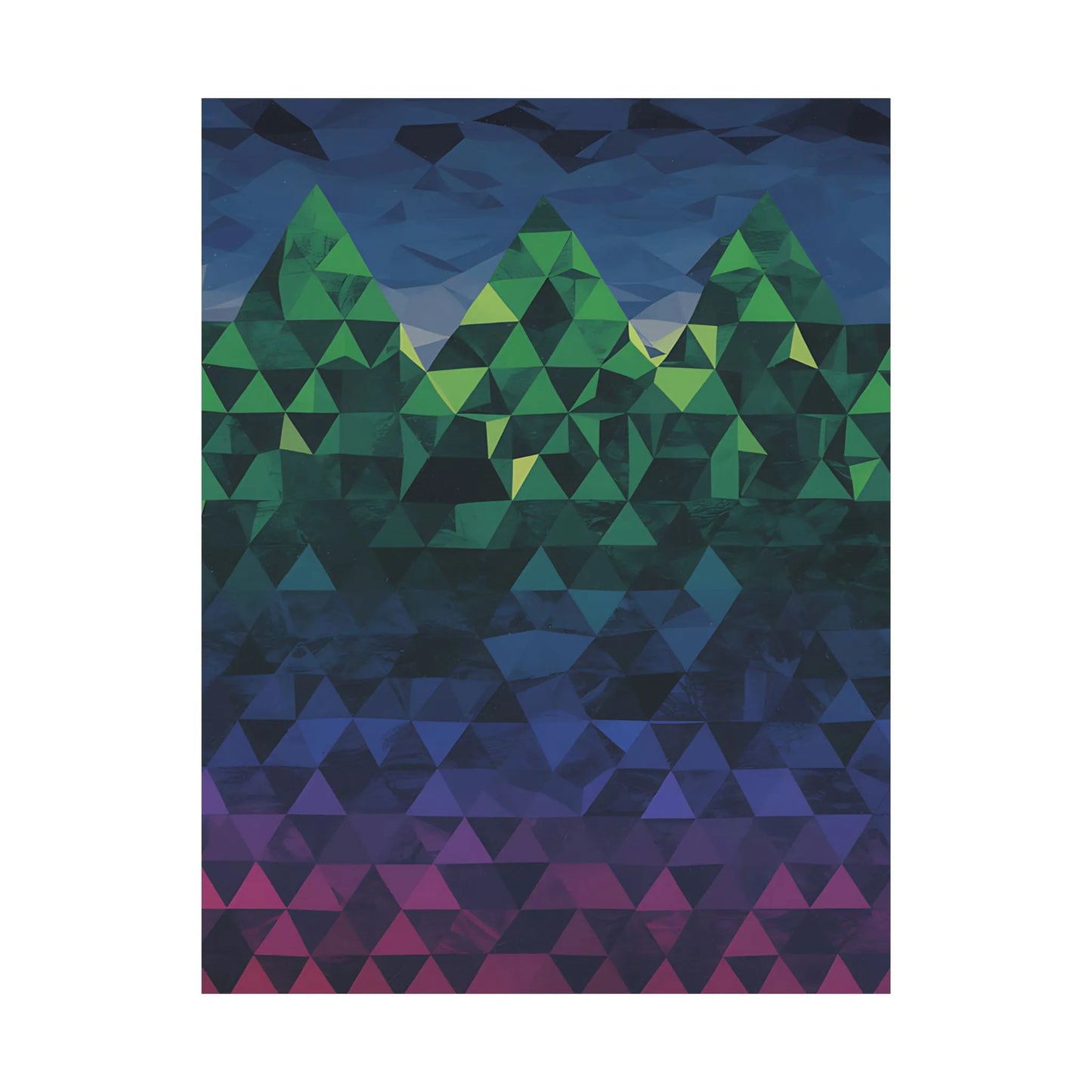 Abstract Mountain Matte Vertical Poster 2025 - Iron Phoenix GHG