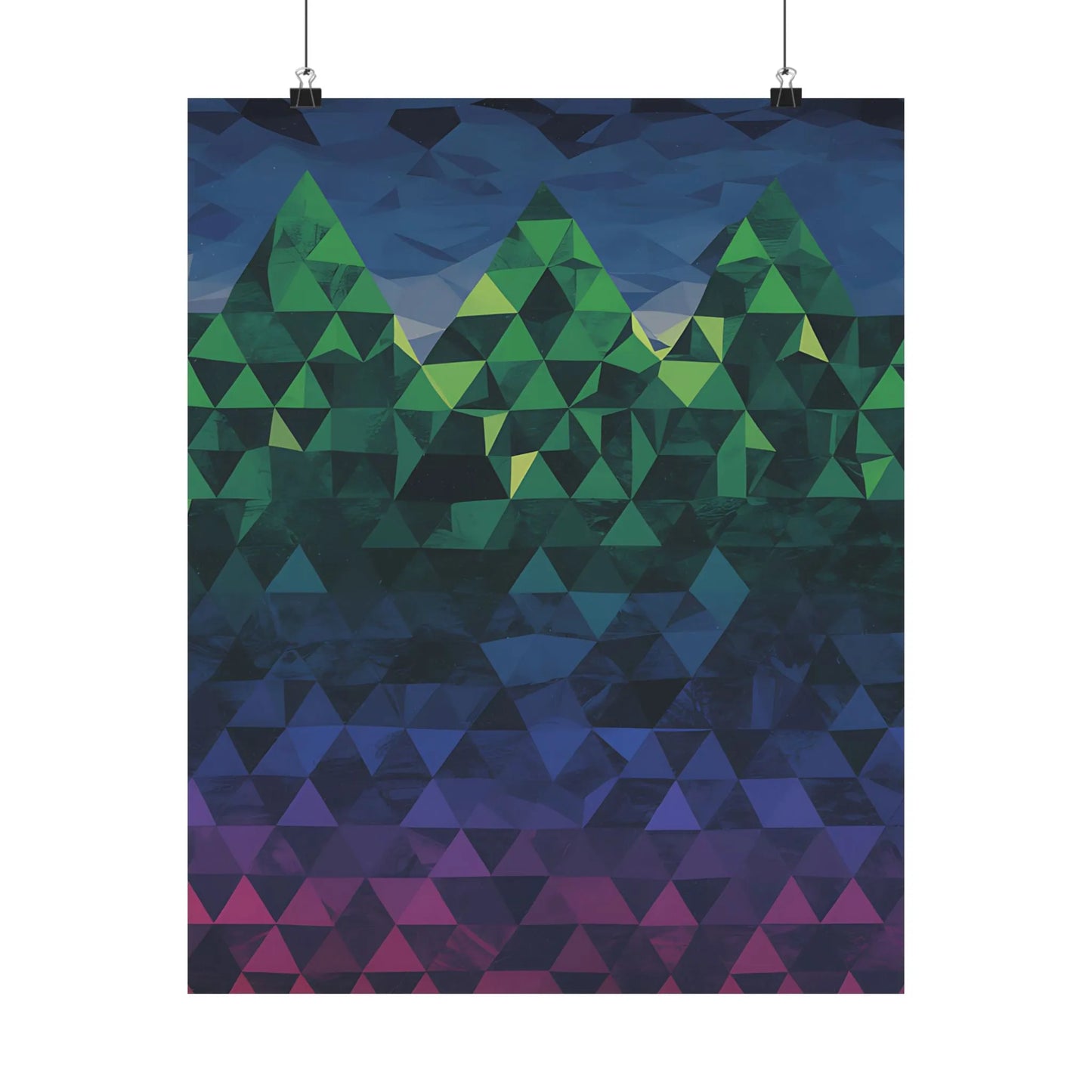 Abstract Mountain Matte Vertical Poster 2025 - Iron Phoenix GHG