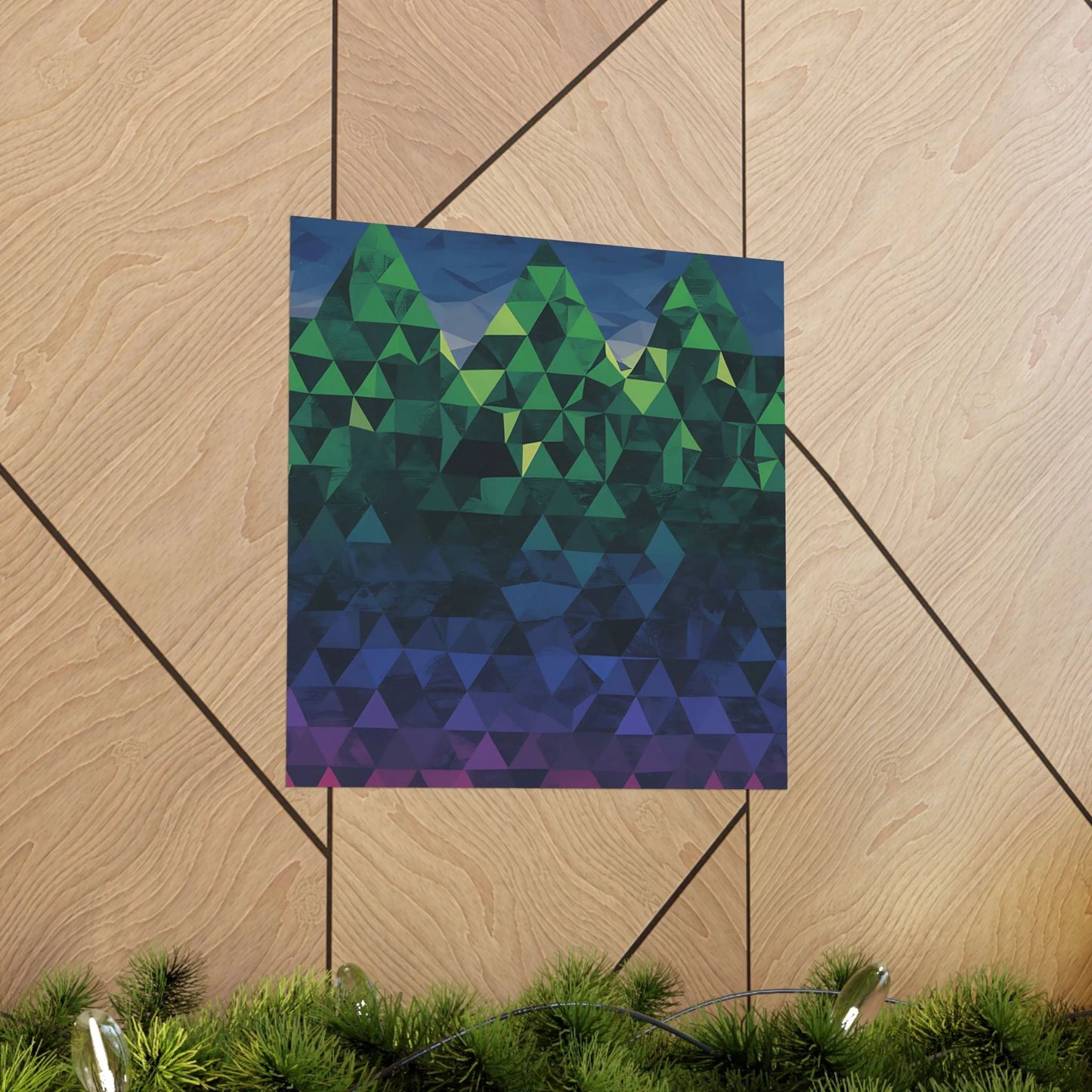 Abstract Mountain Matte Vertical Poster 2025 - Iron Phoenix GHG
