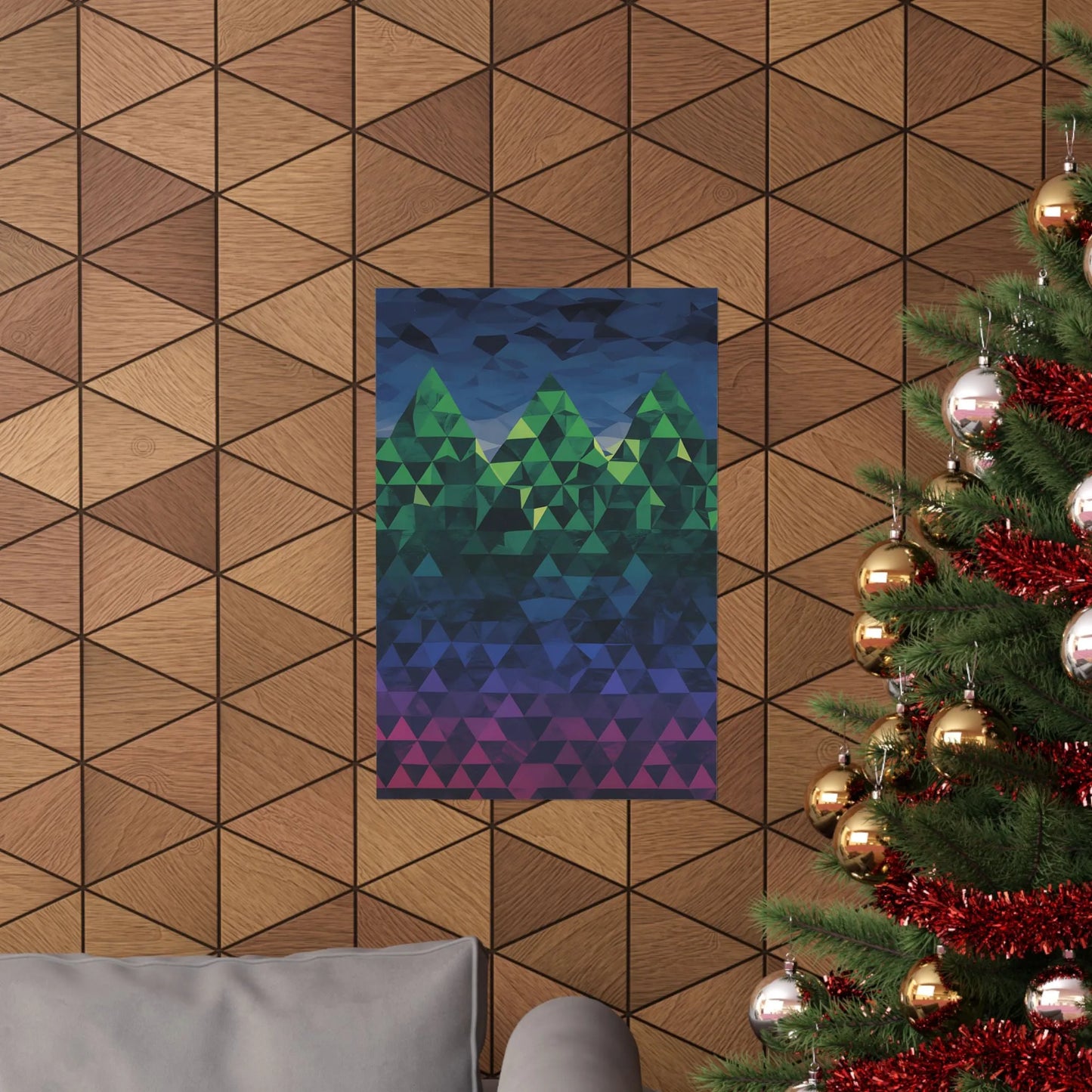 Abstract Mountain Matte Vertical Poster 2025 - Iron Phoenix GHG