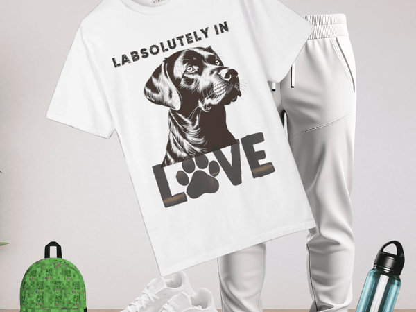 Labrador T-shirt - Labsolutely In Love Comfort Tee - Iron Phoenix GHG