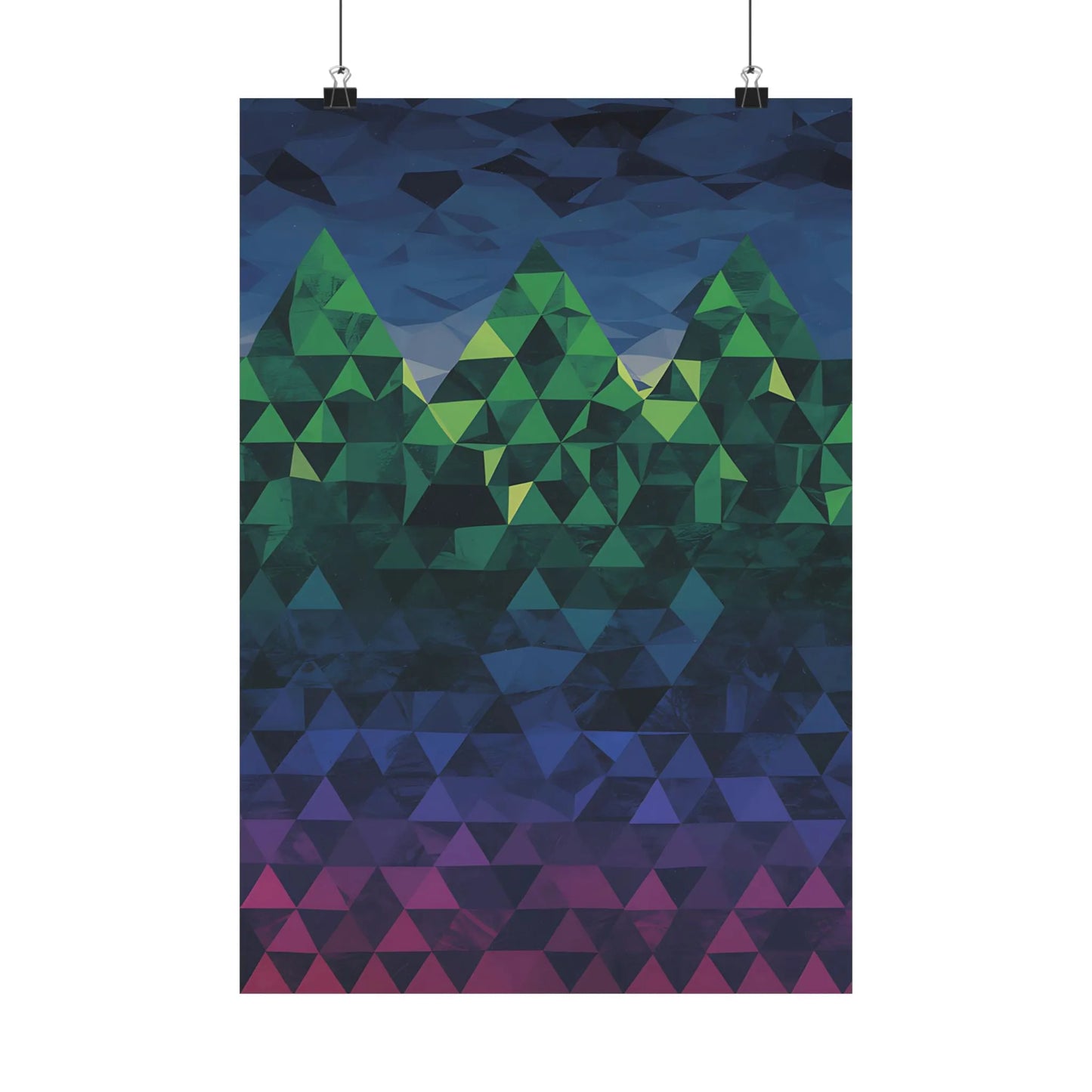 Abstract Mountain Matte Vertical Poster 2025 - Iron Phoenix GHG