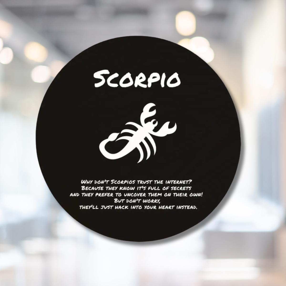 Scorpio Zodiac Wood Sign | Funny Astrology Home Decor Gift - Iron Phoenix GHG