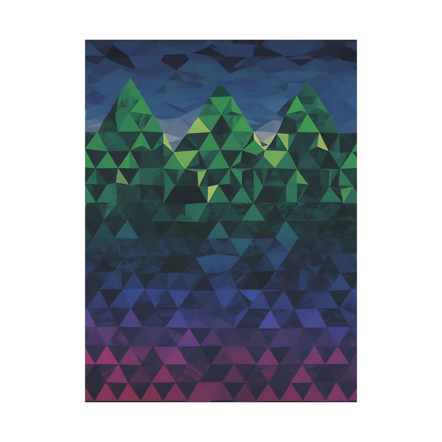 Abstract Mountain Matte Vertical Poster 2025 - Iron Phoenix GHG