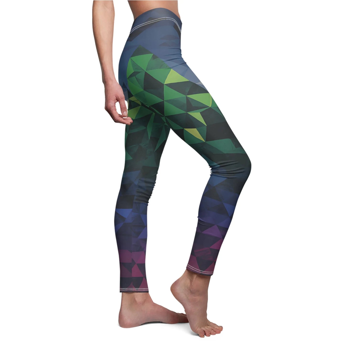 Vibrant Geometric Leggings for Active Women, Yoga Pants, Fitness Wear, Casual Style, Unique Athleisure Outfit, Gym Leggings