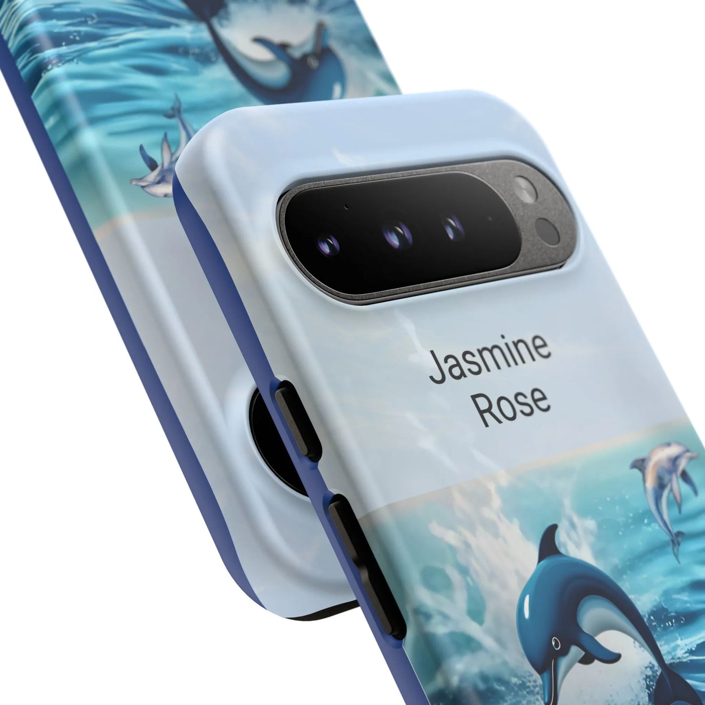 Personalized Phone Case with Dolphin Design, Ocean Vibes, Customizable Gift, Beach Lover Accessory, Ideal for Birthdays, Summer