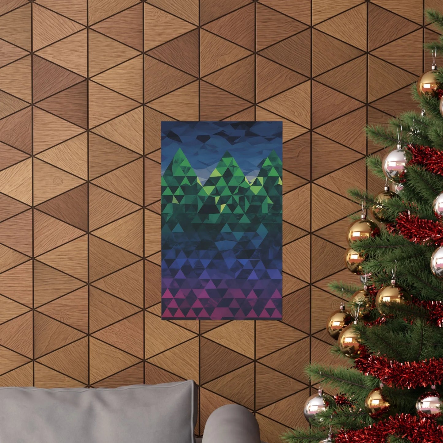Abstract Mountain Matte Vertical Poster 2025 - Iron Phoenix GHG