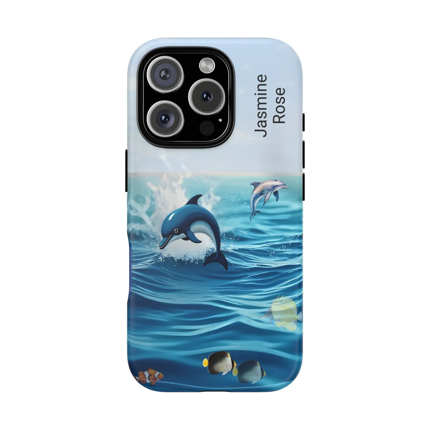 Personalized Phone Case with Dolphin Design, Ocean Vibes, Customizable Gift, Beach Lover Accessory, Ideal for Birthdays, Summer