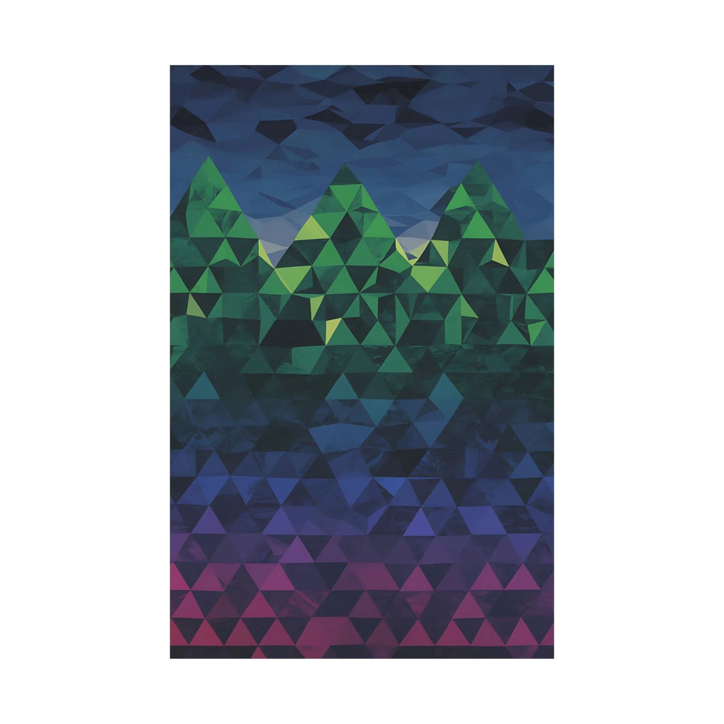 Abstract Mountain Matte Vertical Poster 2025 - Iron Phoenix GHG