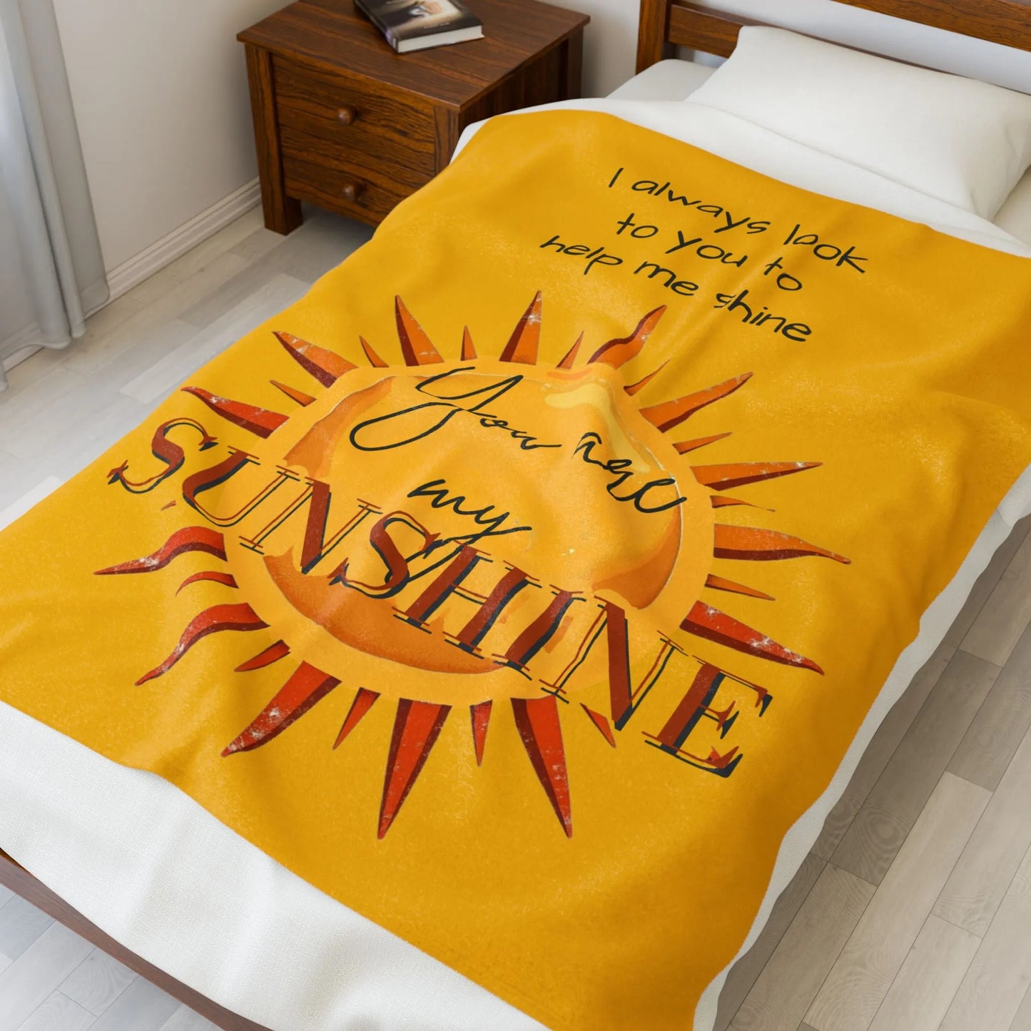 You Are My Sunshine Velveteen Plush Blanket 2025