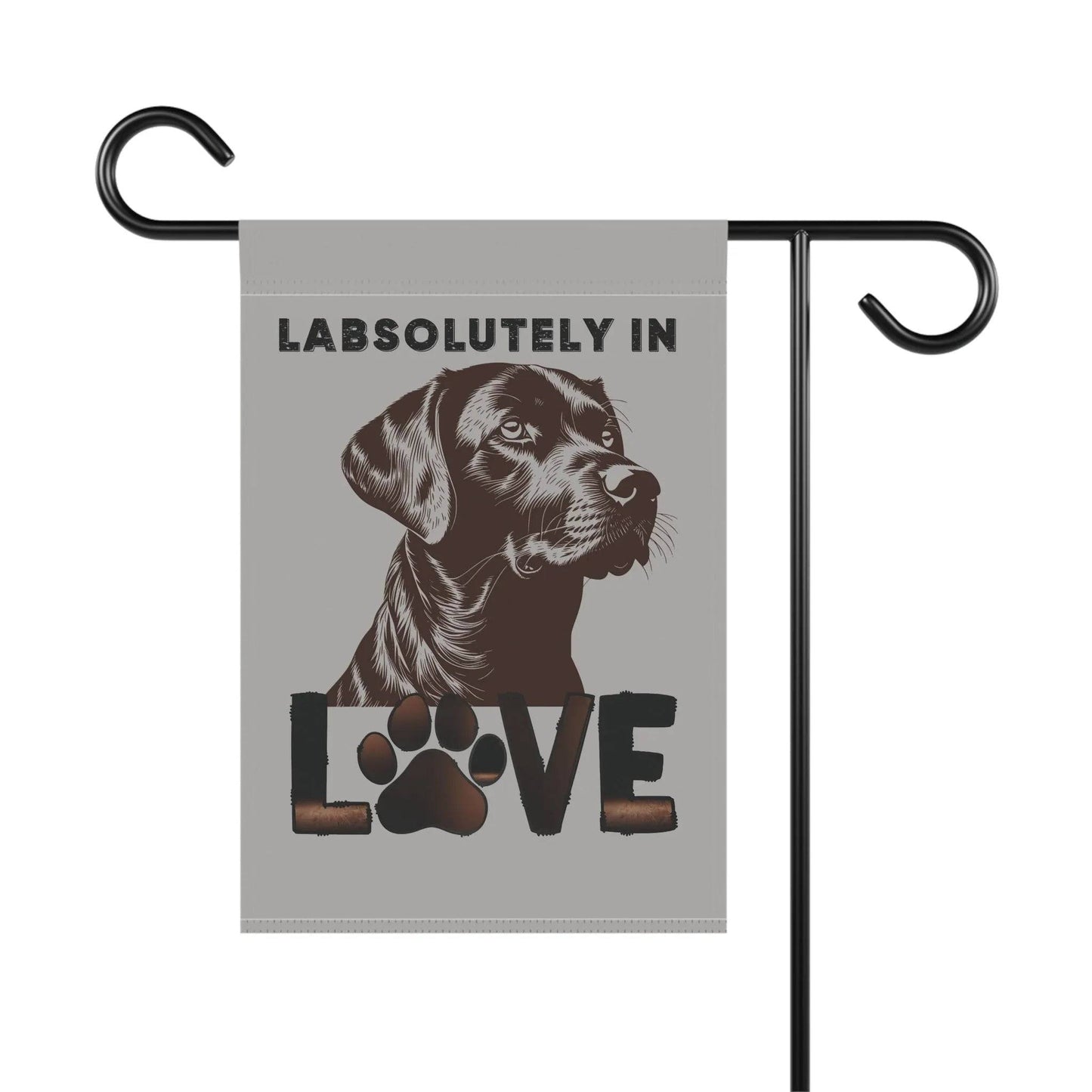 "LabsolUTELY in LOVE" Garden Banner - Labrador Retriever Dog Banner - Iron Phoenix GHG