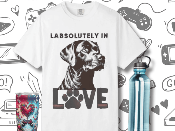 Labrador T-shirt - Labsolutely In Love Comfort Tee - Iron Phoenix GHG