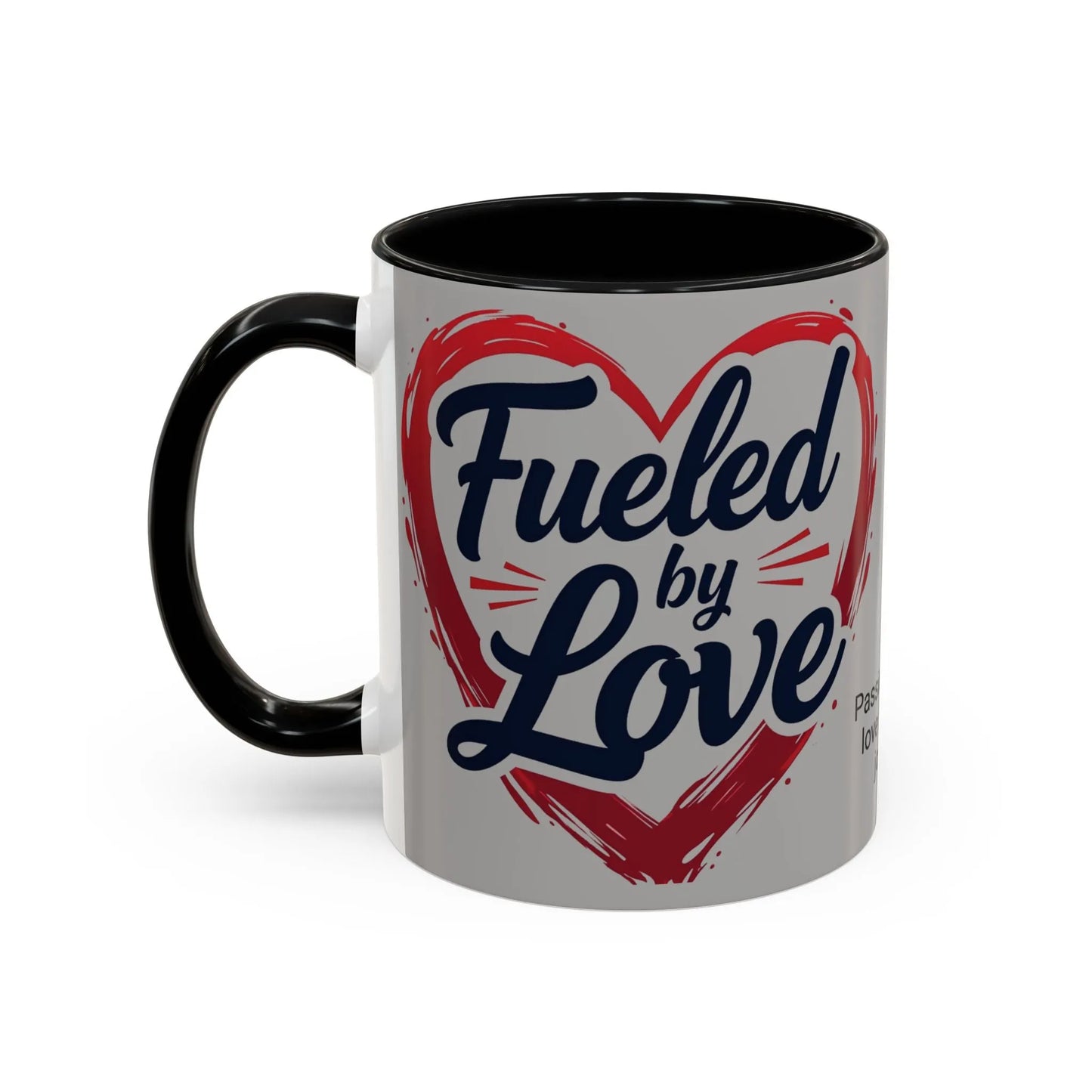 Fueled by Love Coffee Mug - Perfect for Gifts, Romantic Mug, Wedding Gift, Anniversary, Coffee Lovers, Heart Design