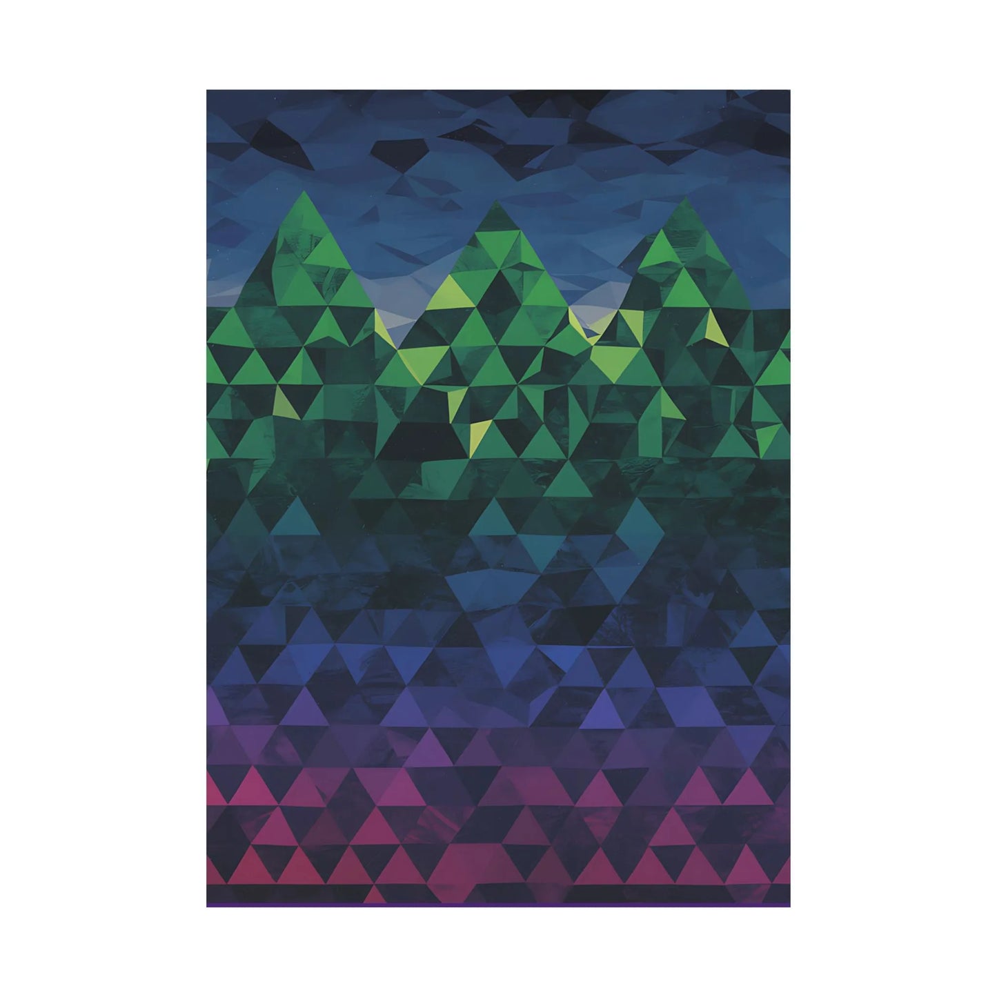 Abstract Mountain Matte Vertical Poster 2025 - Iron Phoenix GHG