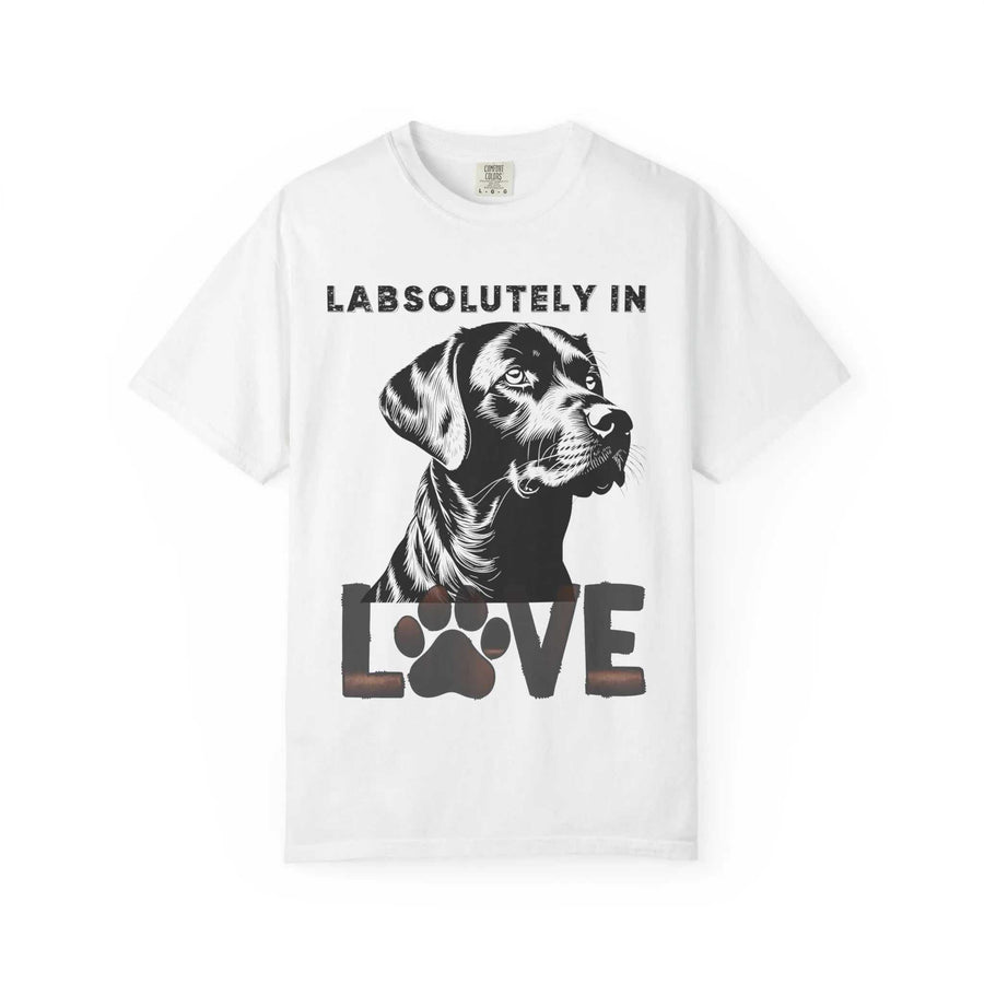 Black Lab T-shirt - Labsolutely In Love Comfort Tee - Iron Phoenix GHG
