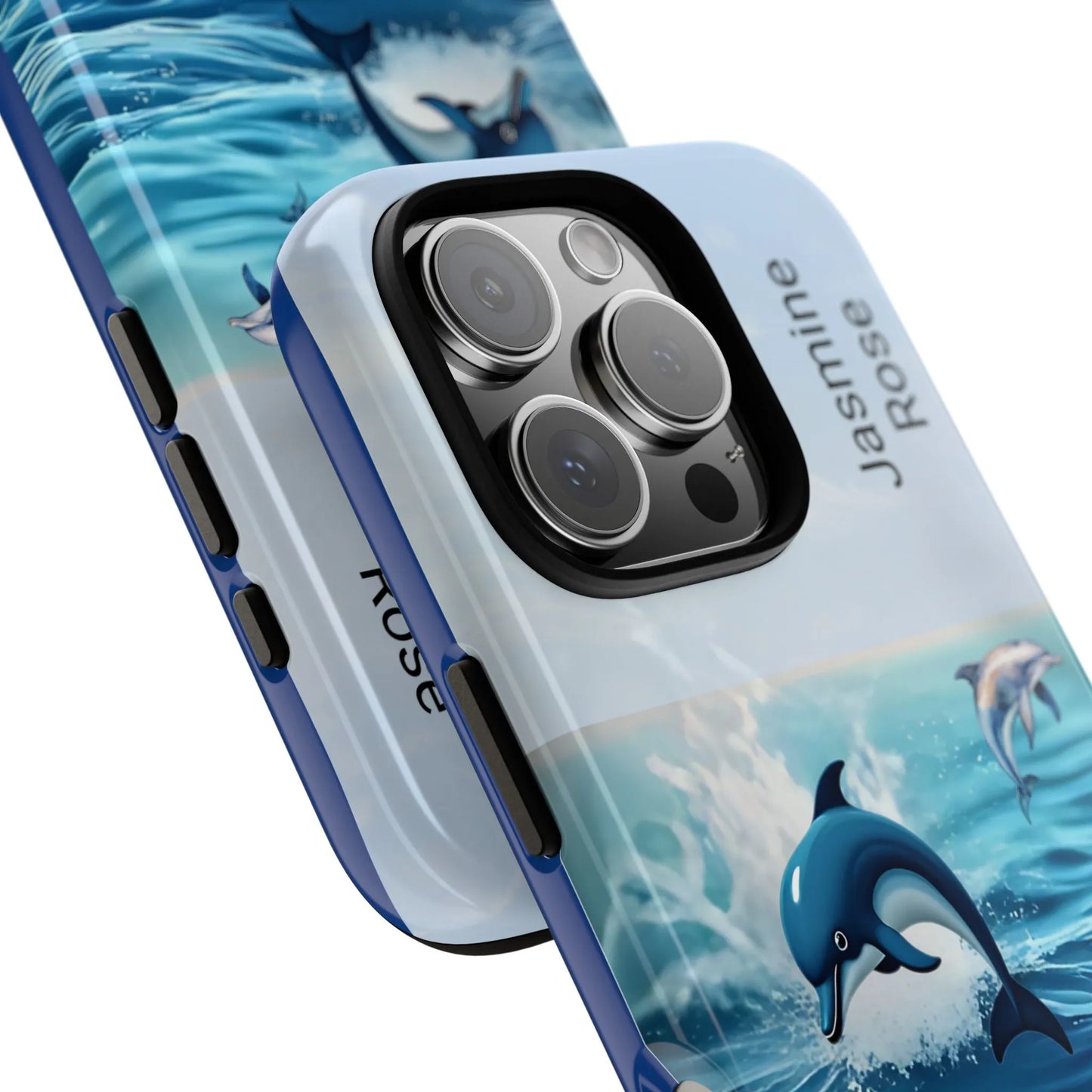 Personalized Phone Case with Dolphin Design, Ocean Vibes, Customizable Gift, Beach Lover Accessory, Ideal for Birthdays, Summer