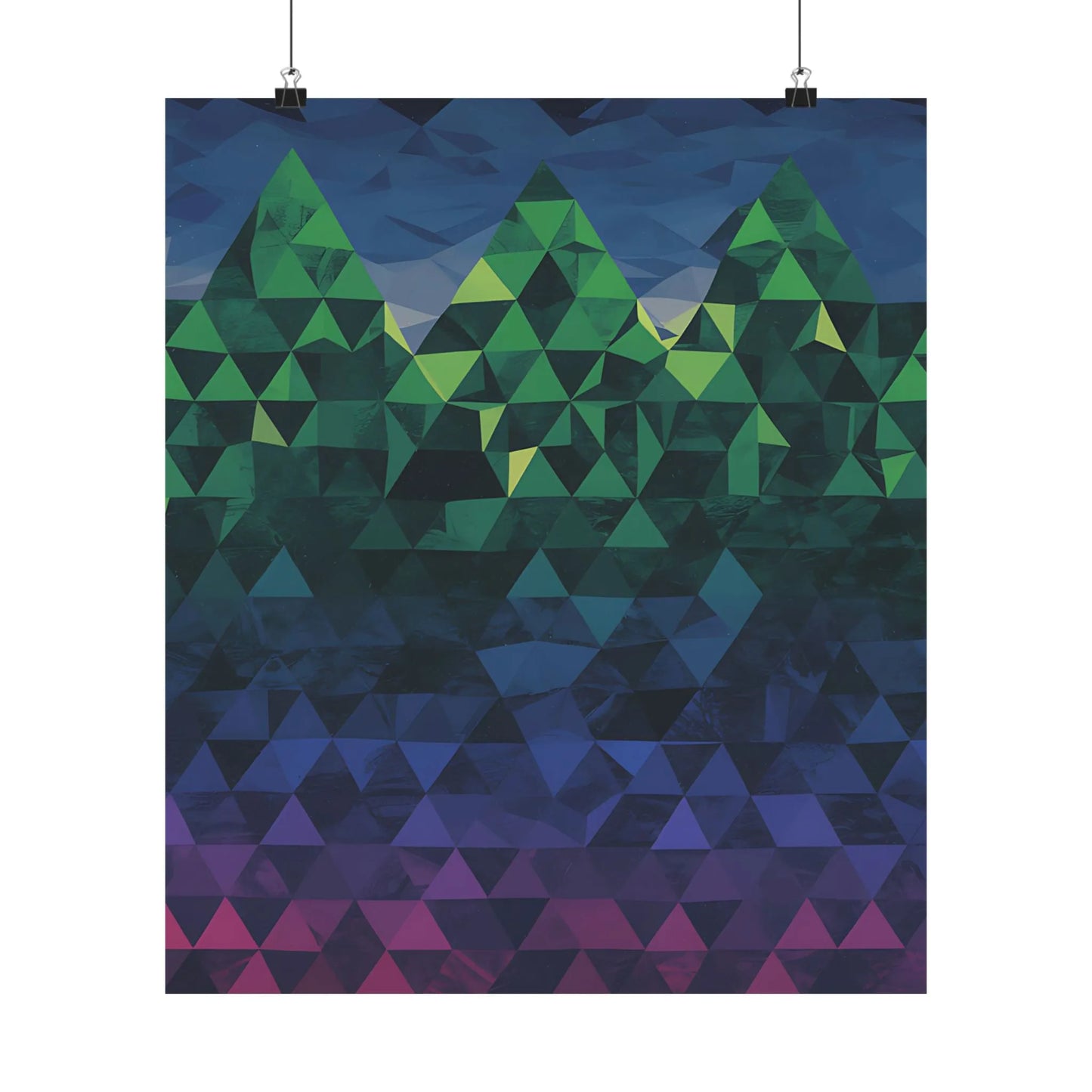 Abstract Mountain Matte Vertical Poster 2025 - Iron Phoenix GHG