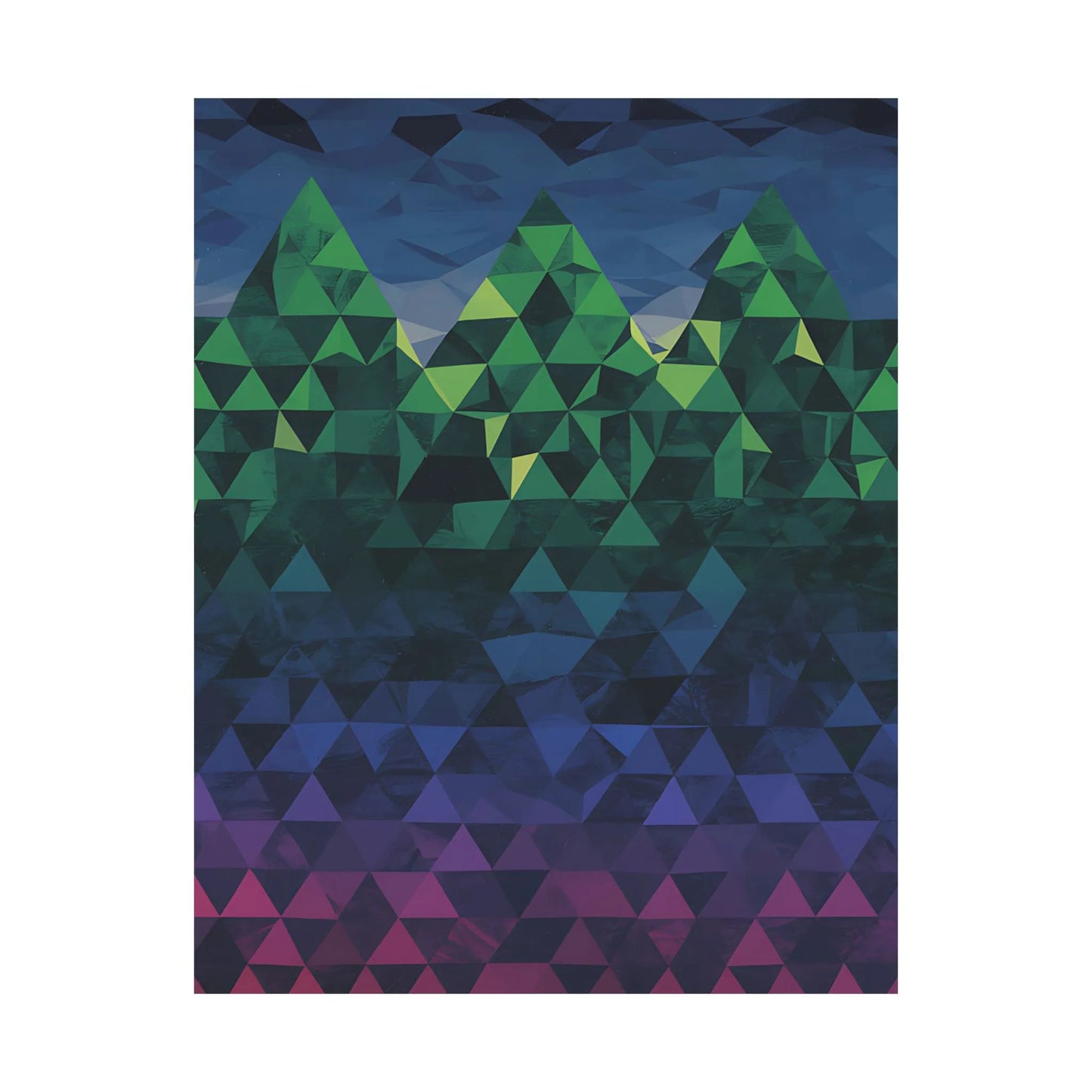 Abstract Mountain Matte Vertical Poster 2025 - Iron Phoenix GHG