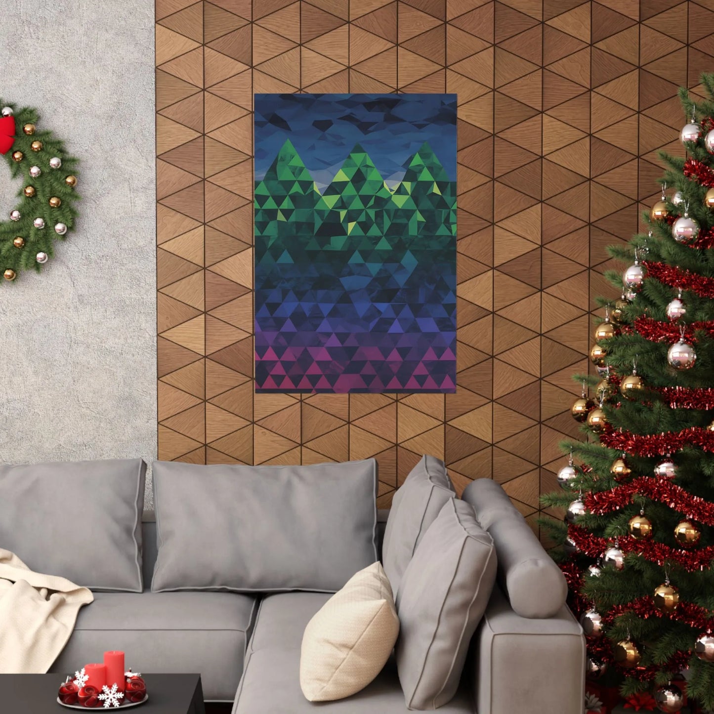 Abstract Mountain Matte Vertical Poster 2025 - Iron Phoenix GHG