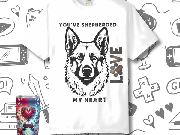 Shepherd Dog T-shirt - Cozy Unisex Tee, Pet Lover Gift - Iron Phoenix GHG