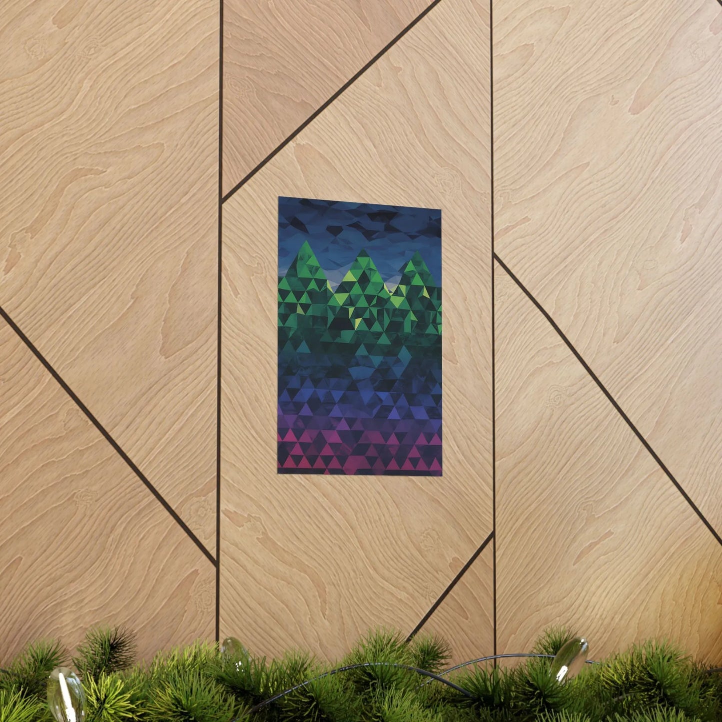 Abstract Mountain Matte Vertical Poster 2025 - Iron Phoenix GHG