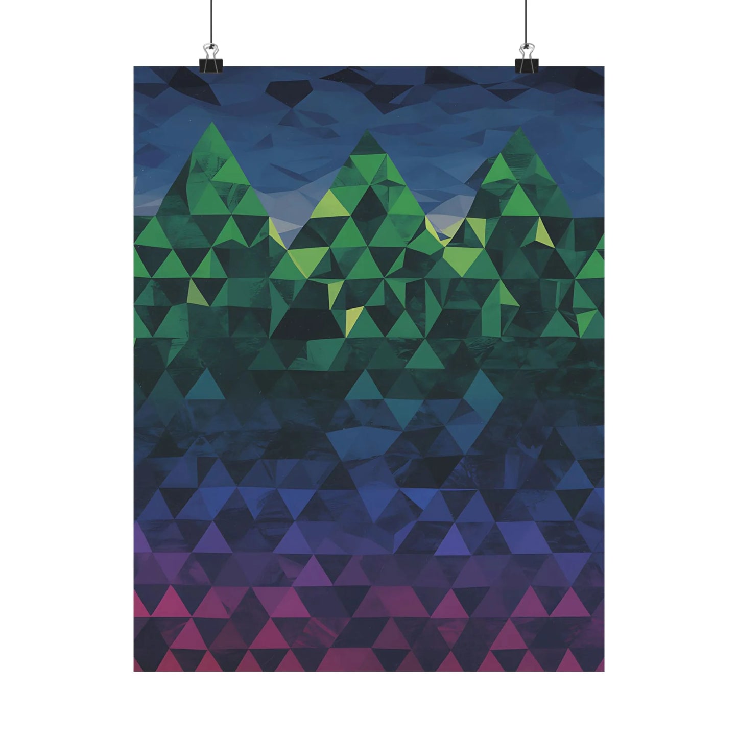 Abstract Mountain Matte Vertical Poster 2025 - Iron Phoenix GHG