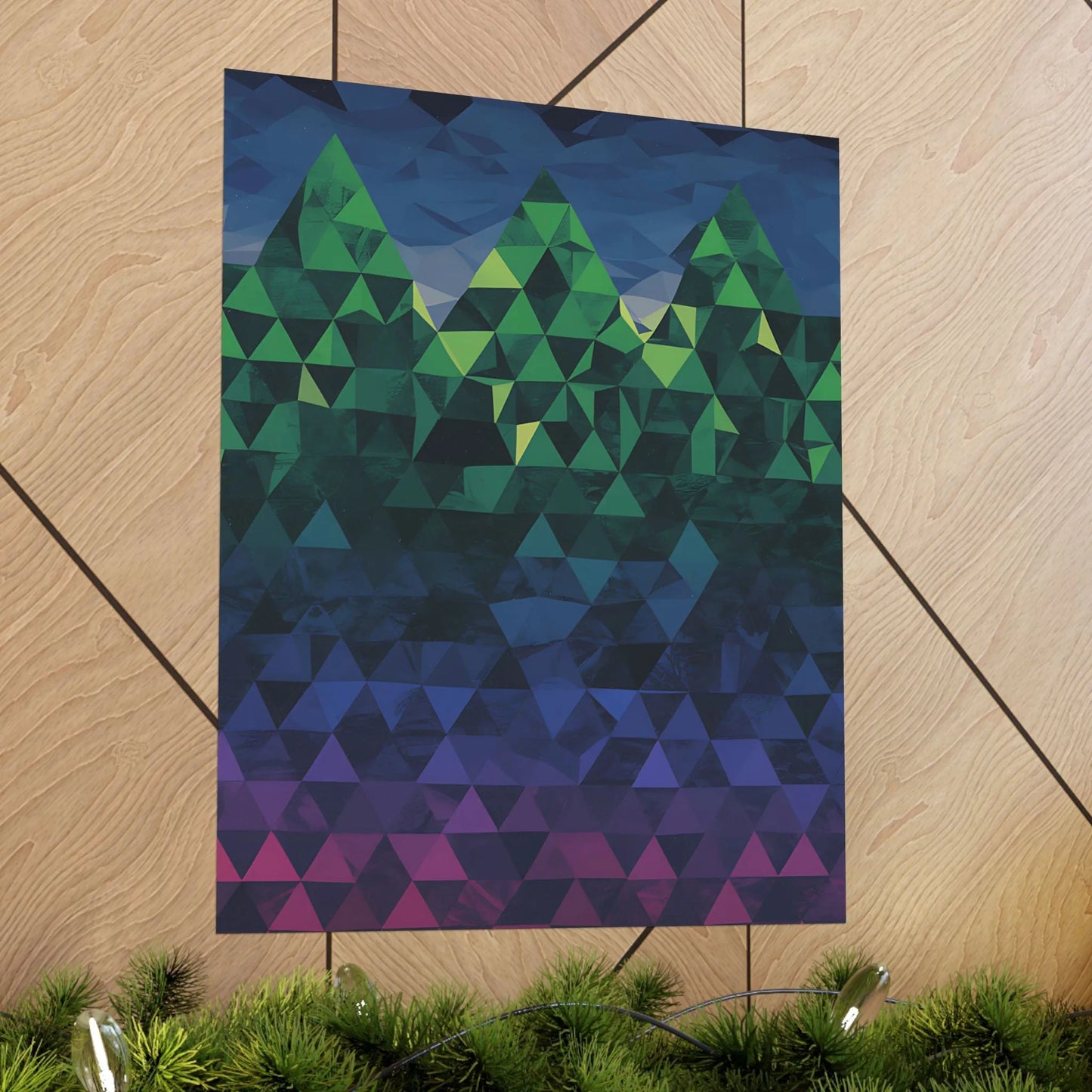Abstract Mountain Matte Vertical Poster 2025 - Iron Phoenix GHG