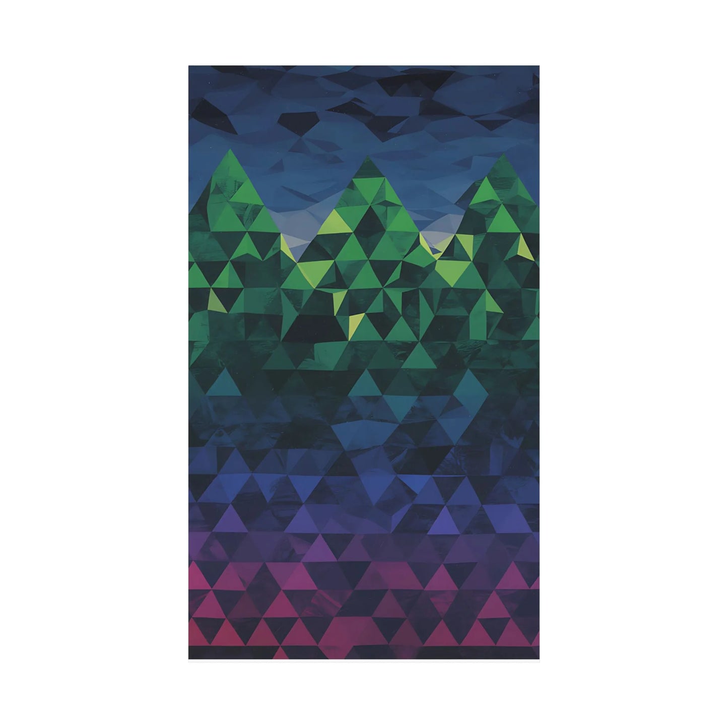 Abstract Mountain Matte Vertical Poster 2025 - Iron Phoenix GHG