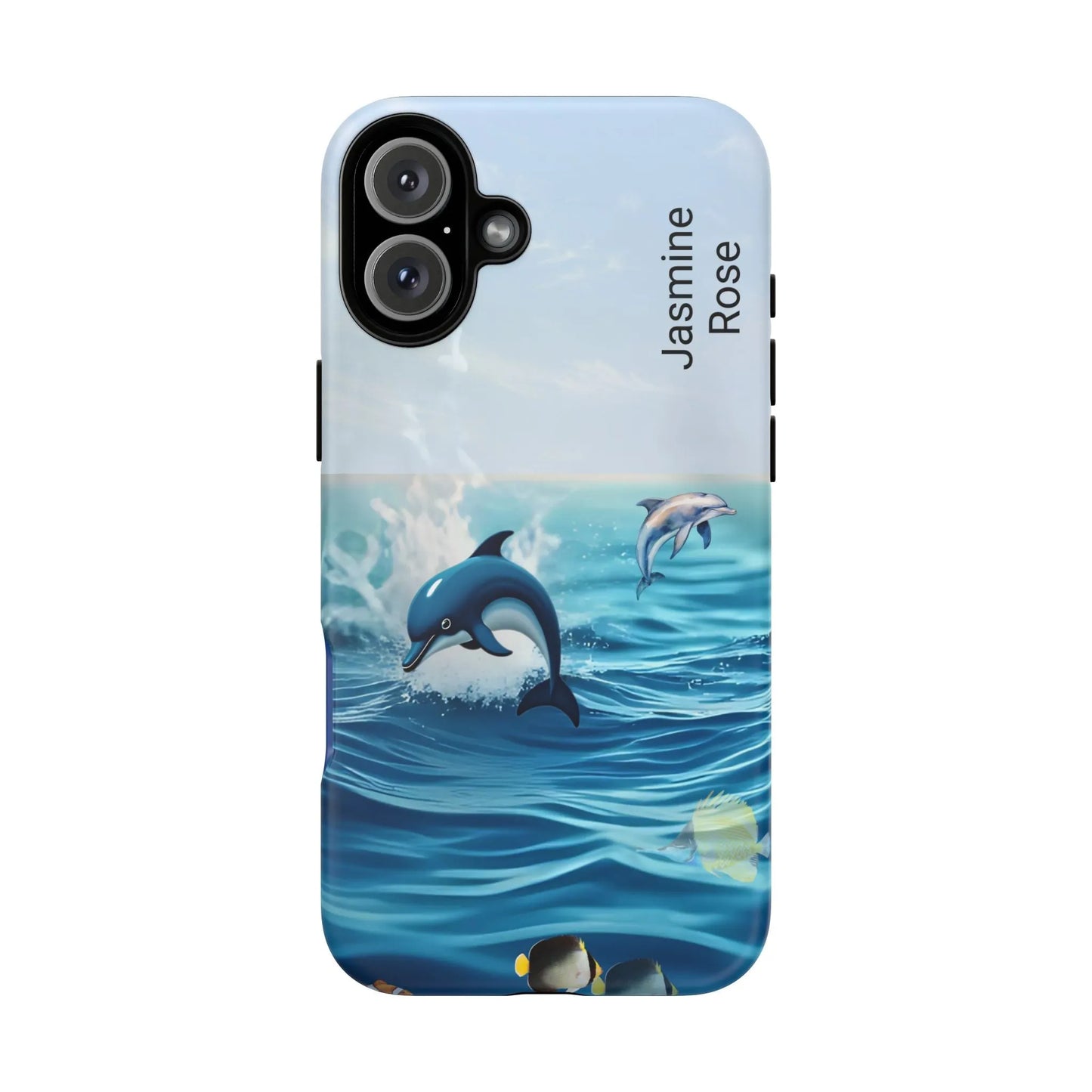 Personalized Phone Case with Dolphin Design, Ocean Vibes, Customizable Gift, Beach Lover Accessory, Ideal for Birthdays, Summer