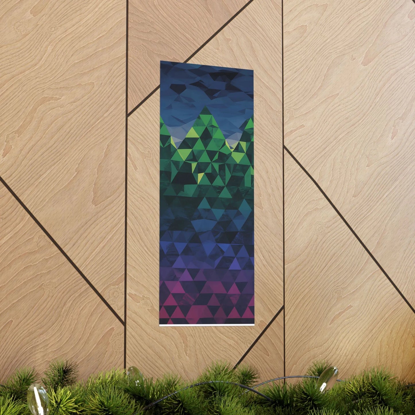 Abstract Mountain Matte Vertical Poster 2025 - Iron Phoenix GHG