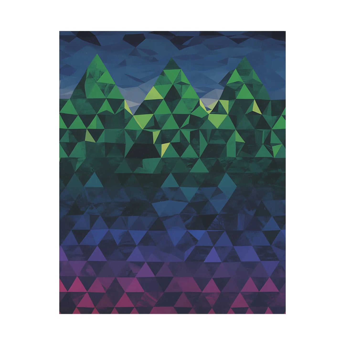 Abstract Mountain Matte Vertical Poster 2025 - Iron Phoenix GHG