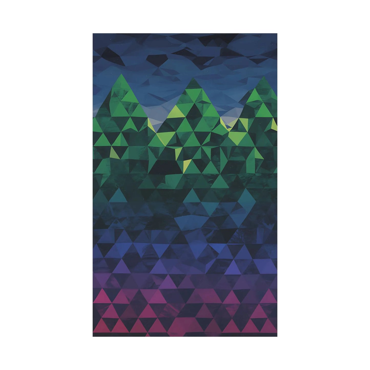Abstract Mountain Matte Vertical Poster 2025 - Iron Phoenix GHG