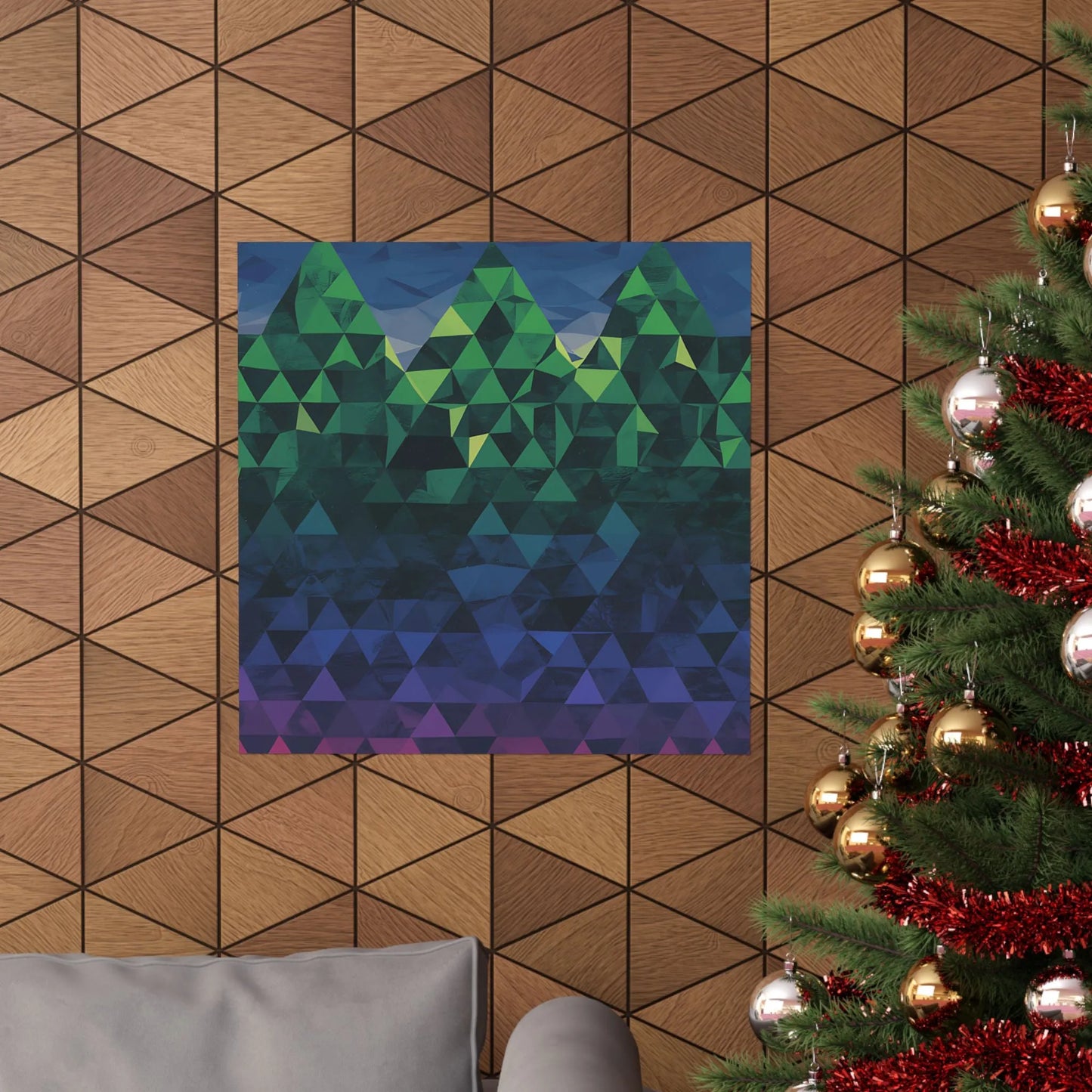 Abstract Mountain Matte Vertical Poster 2025 - Iron Phoenix GHG