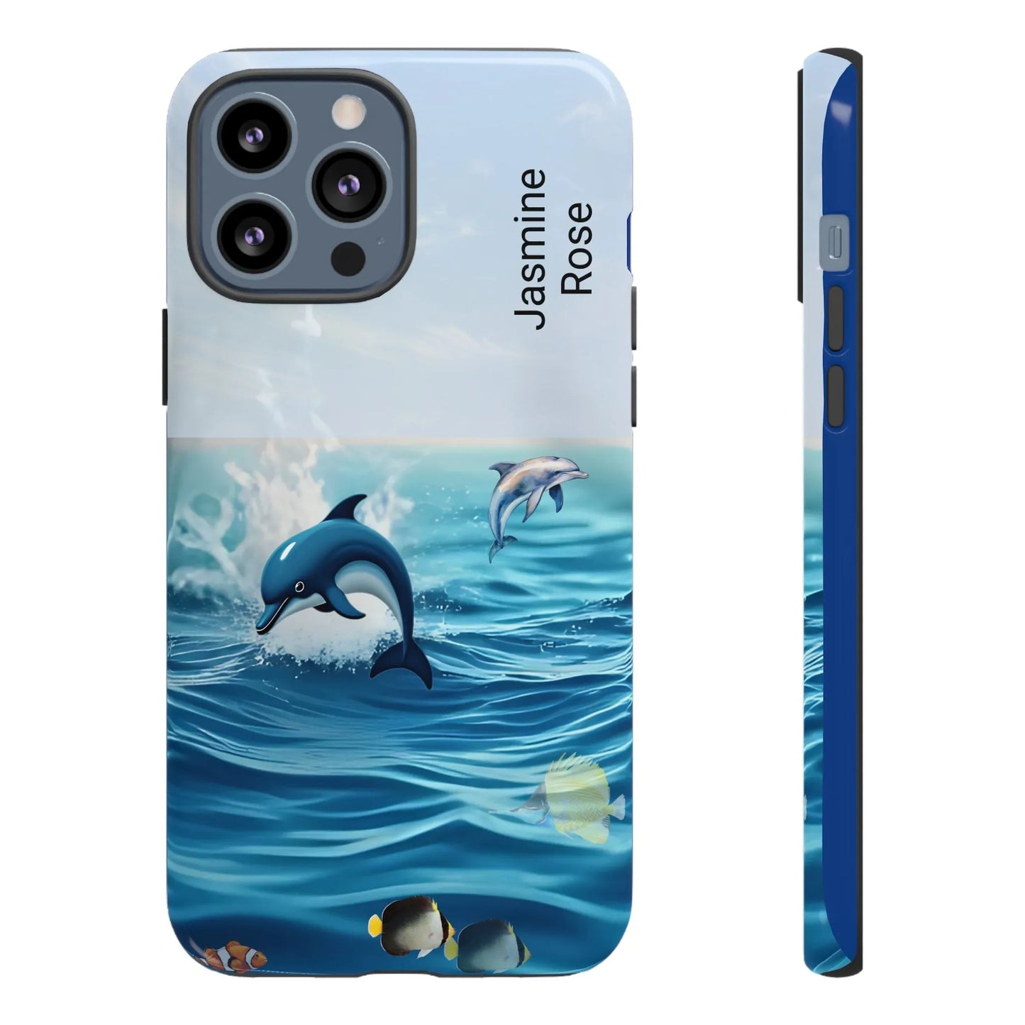 Personalized Phone Case with Dolphin Design, Ocean Vibes, Customizable Gift, Beach Lover Accessory, Ideal for Birthdays, Summer
